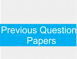 Previous Question Papers